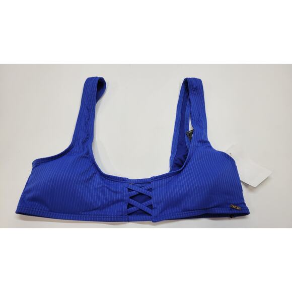XOXO Royal Blue Scoop Back Bikini Top Medium - Picture 2 of 5